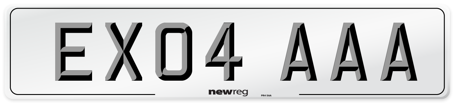 EX04 AAA Number Plate from New Reg